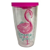 Lilly Pulitzer Flamingo Gimme Some Leg Tumbler Travel Mug Pink Tropical Pool Cup - £18.62 GBP