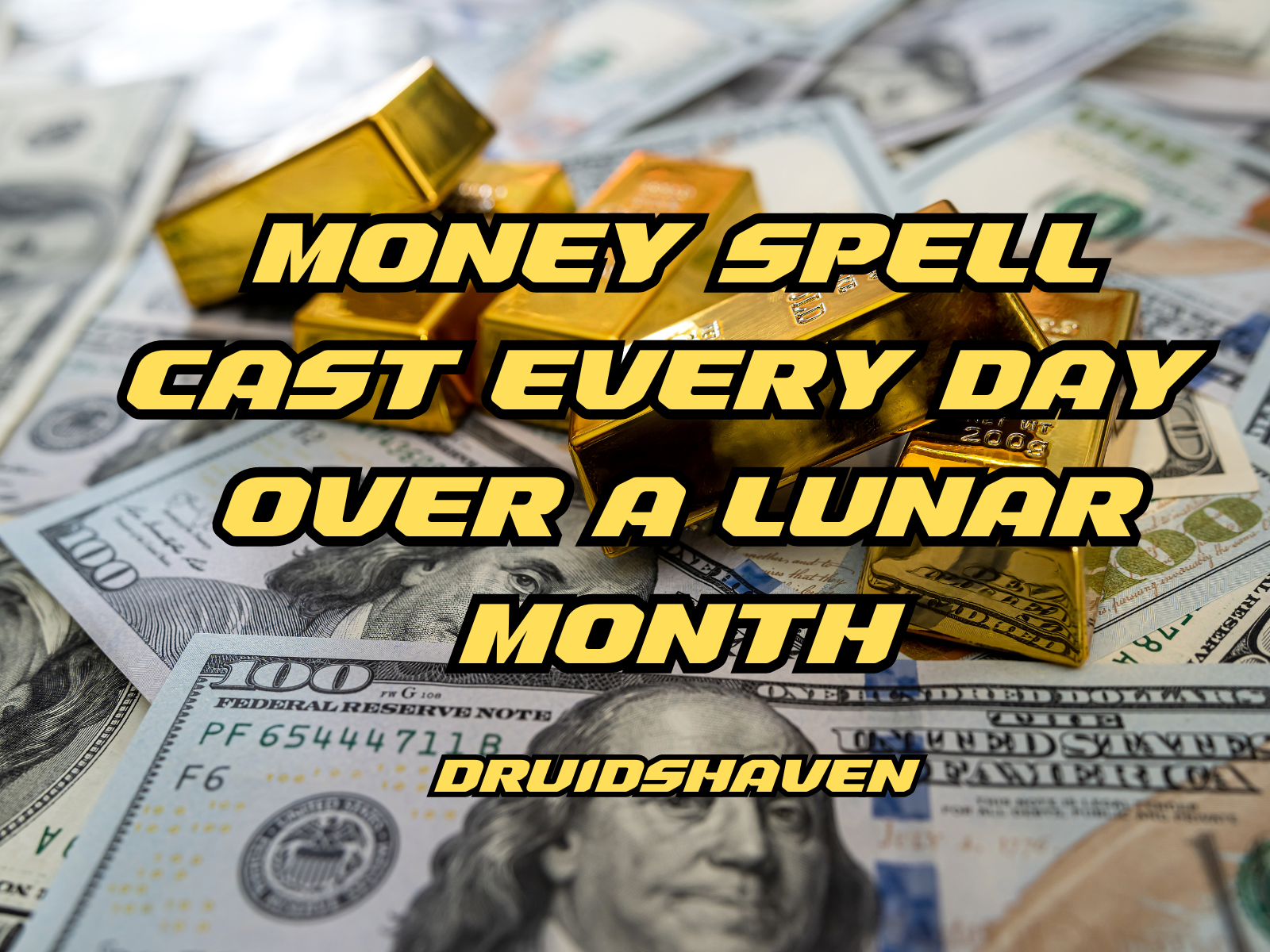 Primary image for Money Spell cast EVERY day for a lunar cycle using the millionaire ritual, magic