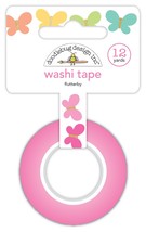 Doodlebug Washi Tape 6/Pkg-Flutterby, Hello Again DB8154 - £11.53 GBP
