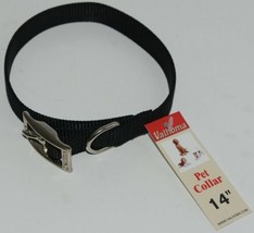 Valhoma 730 14 BK Dog Collar Black Single Layer Nylon 14 inches Package 1 image 1
