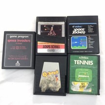 ATARI 2600 Lot Of 5 Vintage Video Game Cartridge Qbert Asteroids Fair Condition - £10.35 GBP