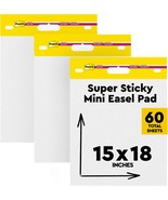 Post it Self Stick Mini Easel Pad 15 in x 18 in 20 Sheets/Pad 3 Pads Gre... - $96.41 CAD