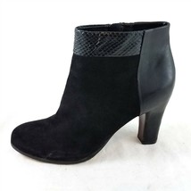 Sam Edelman Black Suede Leather Ankle Boots Booties Heels Womens 10 M - £39.48 GBP