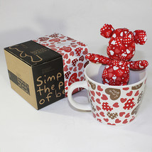 SYNC - [Heart Red] Stuffed Bear Mug (3.3 inch height) - £16.69 GBP