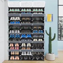 12-Tier Portable 72 Pair Shoe Rack Organizer Tower Shelf Storage Cabinet Stand - £87.10 GBP