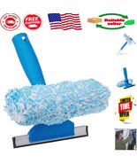 Compact 6-Inch Window Cleaner: Telescopic Compatible Squeegee &amp; Scrubber - $27.71