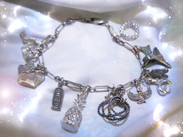 HAUNTED ANTIQUE CHARM BRACELET 20 BLESSINGS HIGHEST LIGHT COLLECT MAGICK - $86.33