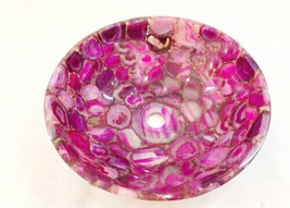 Pink Agate Bathroom Wash Basin Sink Vessel Handmade Stone Work Home Decor - £610.09 GBP