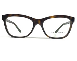 Bvlgari 4101-B 504 Eyeglasses Frames Brown Tortoise Square Cat Eye 52-17-140 - $112.02