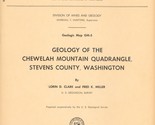 Geologic Map: Chewelah Mountain Quadrangle, Washington - £10.21 GBP
