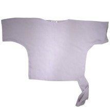 All Sheer Boxy Blouse Top XL Batwing Sleeve Lilac Knot Side Tie Relaxed ... - £19.40 GBP
