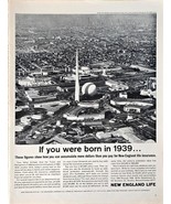 1964 Print Ad - New England Life Insurance - City - Town-More Money - $10.57