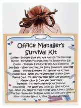 Office Manager&#39;s Survival Kit - Fun, Novelty Gift &amp; Greetings Card Alternative - £6.57 GBP