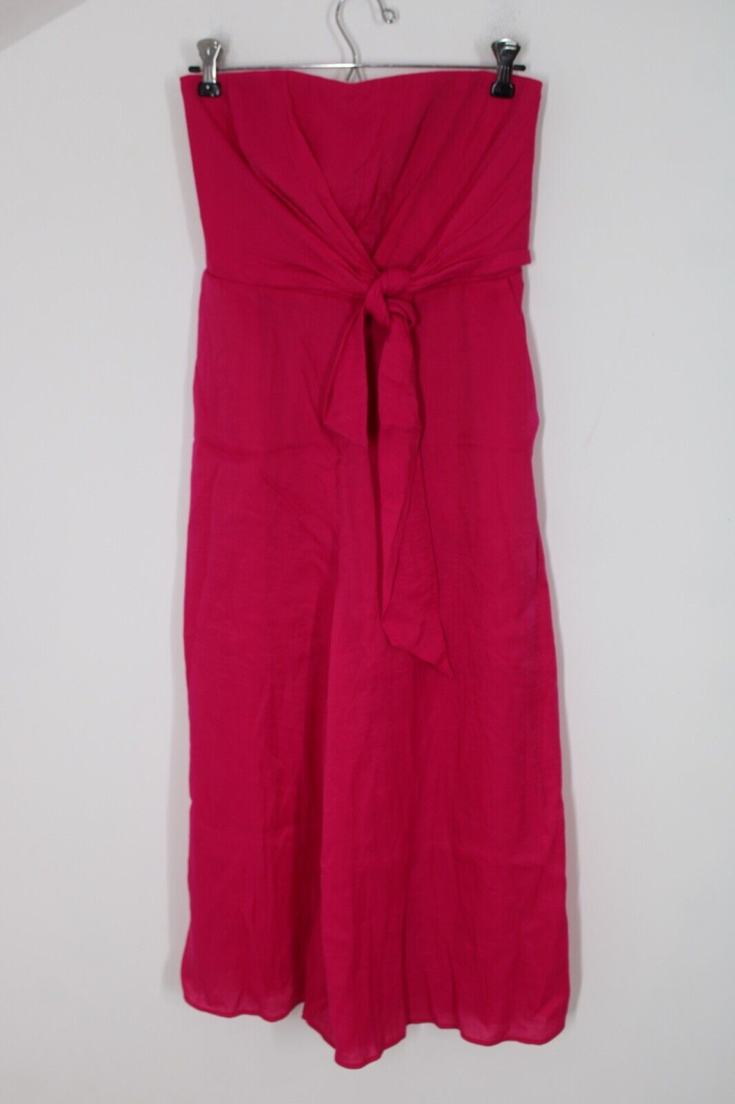 Primary image for Maeve 2 Hot Pink Brin Strapless Cropped Wide Leg Jumpsuit Anthropologie