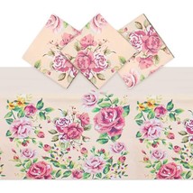 Pink Rose Tablecloth For Wedding Decorations (54 X 108 In 3 Pack) - £17.62 GBP