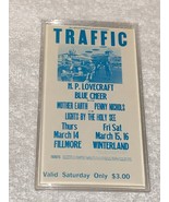 1968 Traffic BG111  H.P. Lovecraft Blue Cheer Fillmore West Ticket Bill ... - $17.98