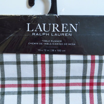 Ralph Lauren Red Green White Christmas Runner 15&quot; x 72&quot; NIP - $47.00