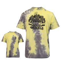 Element Men&#39;s T-Shirt Yellow Dark Grey Tie-Dye Mushroom Graphic S/S (S17) - £12.39 GBP