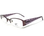 Candies C NATALIE PUR Eyeglasses Frames Purple Rectangular Half Rim 50-1... - $49.05