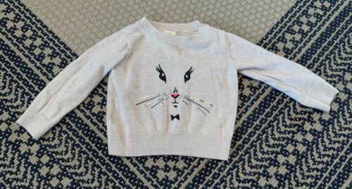 Baby Girl Oshkosh Bunny Rabbit Sweater Size 18 Months - $11.87