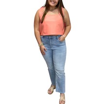 Buddylove manning vegan leather cropped tank top in CORAL - $57.00