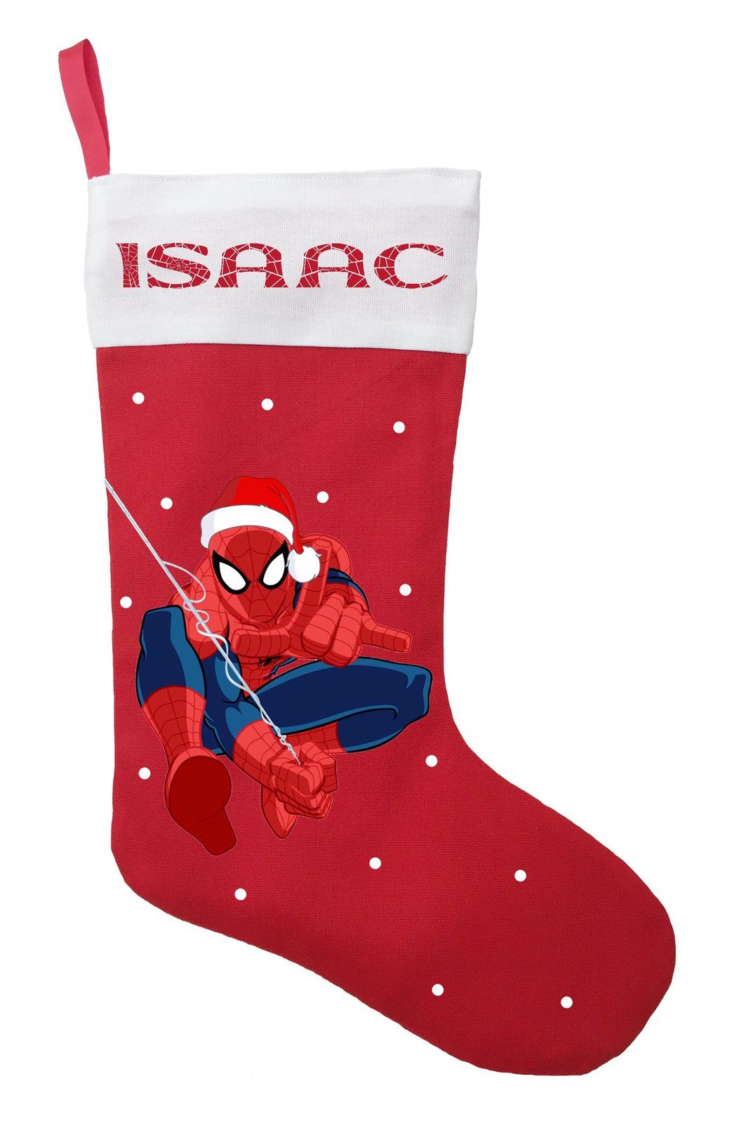 Spiderman Christmas Stocking - Personalized Spiderman Christmas Stocking