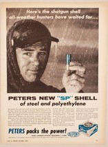 1960 Print Ad Peters All Weather Shotgun Shells Hunter in Rain Bridgepor... - £12.01 GBP