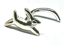 Hare Nose Stud Leaping Hare Ostara 22g (0.6mm) 925 Sterling Silver Curl End Stud - £4.89 GBP