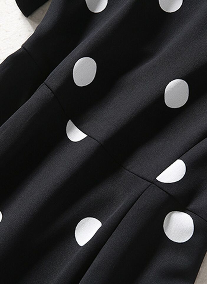 Women's Designer Polka Dot Print Flutter Sleeve Fishtail Midi Dress 6 8 AU STOCK Item image 9