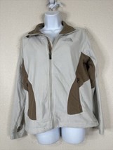 The North Face Women Size M Ivory Fleece Zip Jacket Outdoor Zip Pockets - £7.25 GBP
