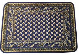 Williams Sonoma Quilted Marseille Placemats S/6 French Paisley Navy &amp; Yellow NEW - £128.28 GBP