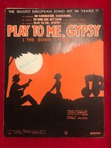 VTG Sheet Music Play To Me, Gypsy The Song I Love by Jimmy Kennedy &amp; Karel Vacek - £9.28 GBP