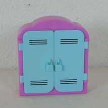 Polly Pocket Double Door Locker ONLY 2 Cool For School 4.5 Tall 2006 Purple Blue - £4.74 GBP