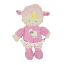 12" Kids Preferred 2019 Blonde Doll Pink Lamb Dress Stuffed Animal Plush Toy - $33.25