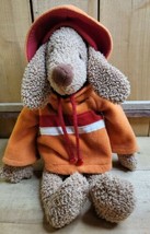 Bath And Body Works Stuffed Plush Dog Barker Stuffed Animal Hoodie 16” Orange  - £13.44 GBP