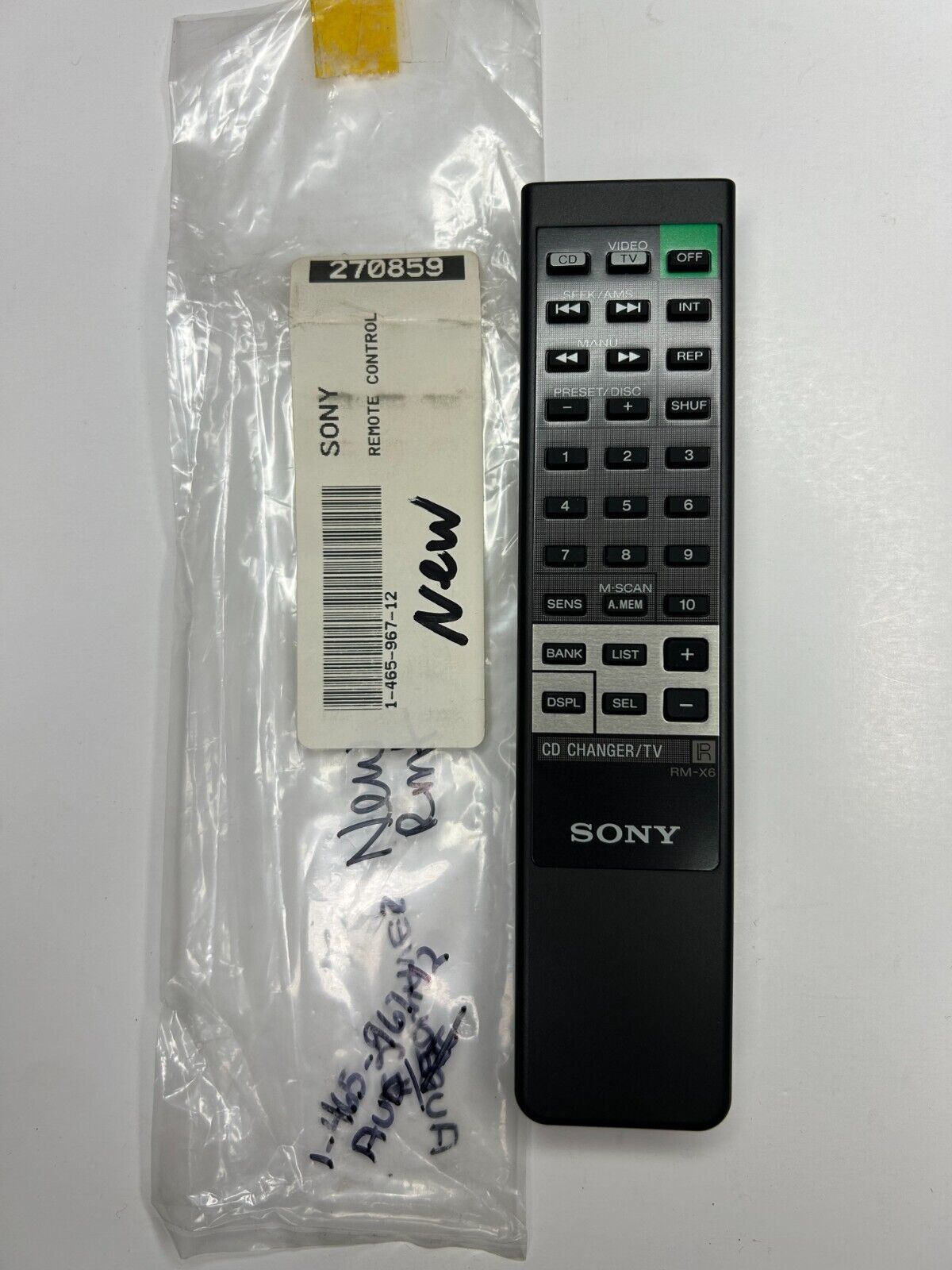 Sony RM-X6 Remote Control for Vehicle Car CD Changer TV Stereo CDXU500 XMCU150 +  			