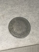 1924 2 Lei Romania - Copper Nickel Coin - - £1.55 GBP