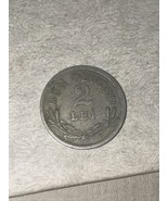 1924 2 Lei Romania - Copper Nickel Coin - - $1.97