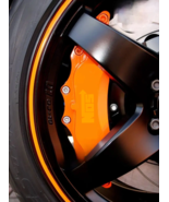 NOS caliper decoration stickers for car 6pcs, orange - $17.99