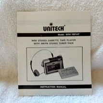 Unitech MINI 1001AF stereo cassette tape instruction manual English/Spanish - $10.00