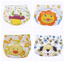 4x Pack Unisex Potty Toilet Training Pants Cow Dog Duck Lion Designs - £19.76 GBP