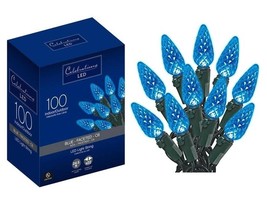 Celebrations 47952-71 Christmas String Lights LED C6 Blue 100ct String 2... - $23.76