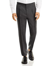 Boss Men&#39;s Hesten Peyson Straight FitVirgin Wool Pants Grey-Unfinished H... - £135.88 GBP