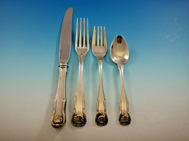 King by Kirk Sterling Silver Flatware Set Service 24 Pieces Shell Motif - $1,777.05