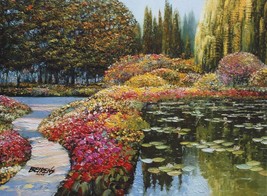 Howard Behrens &quot;Colors of Giverny&quot; Heavily Embellished Giclee - £1,975.93 GBP