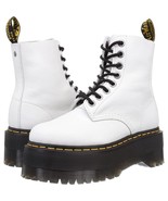 Doc Dr. Martens 1460 Pascal Max Textured White Leather Platform Lace Boo... - $232.49 CAD
