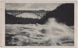 Whirlpool Rapids RR Bridges Niagara Falls New York NY BW Postcard Undivided Back - £3.38 GBP