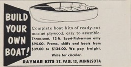 1954 Print Ad Raymar Complete Boat Kits of Marine Plywood St Paul,Minnesota - £5.78 GBP