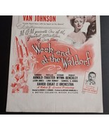 1945 Bristol New Hampshire Movie Theatre Promo Adv. WEEKEND AT THE WALDORF  - £14.54 GBP