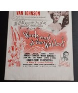 1945 Bristol New Hampshire Movie Theatre Promo Adv. WEEKEND AT THE WALDORF  - €16,05 EUR